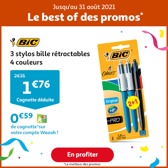 Le best of des promos jusqu'au 31 août 2021